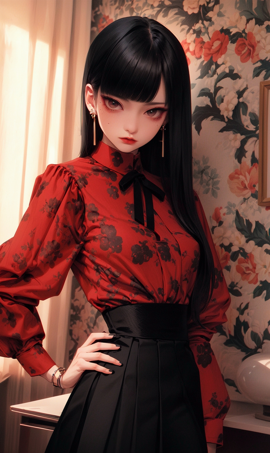 masterpiece, best quality, 32k, insane details, intricate details,
1girl, fashion photography, in style of angura keihime...